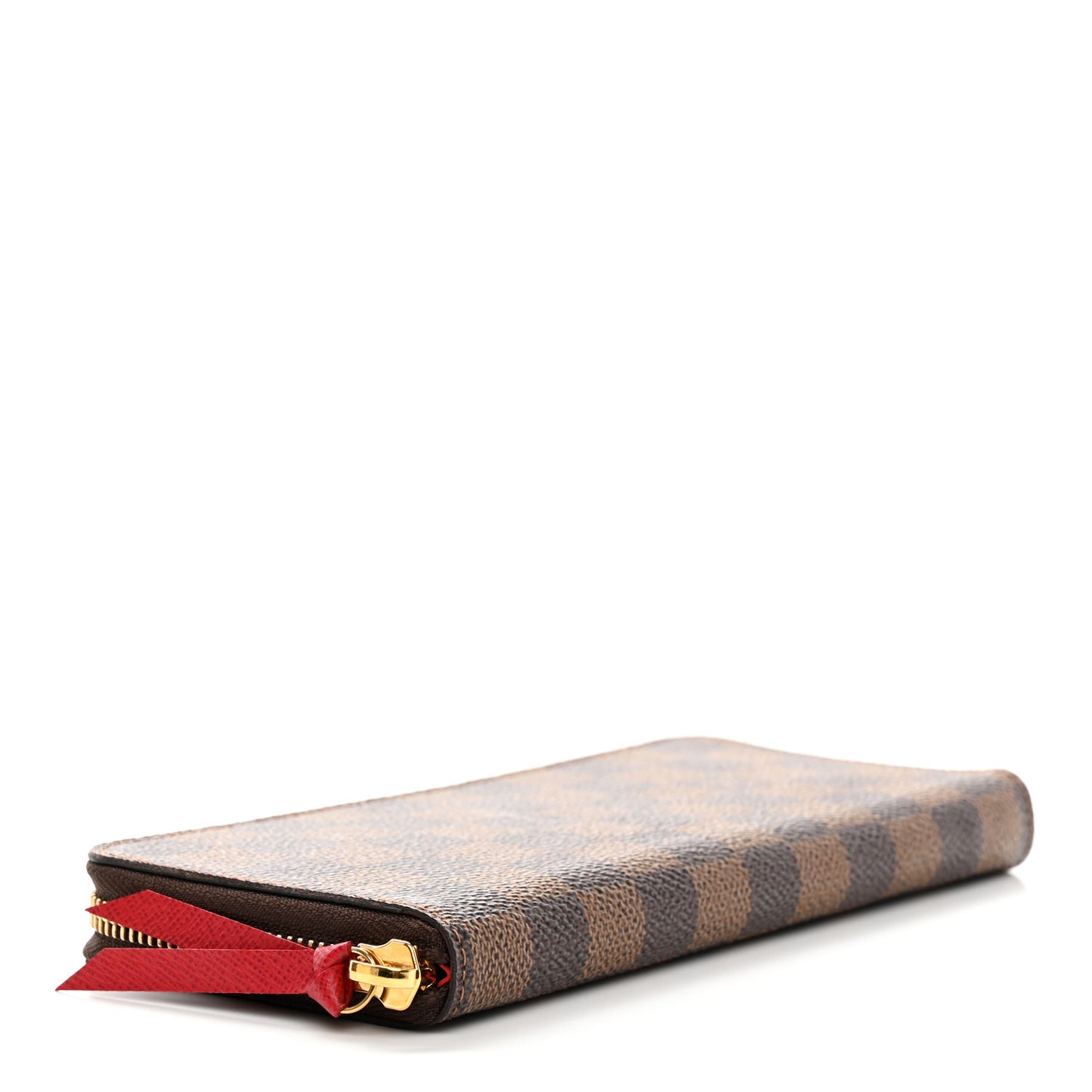 Damier Ebene Clemence Wallet Cherry