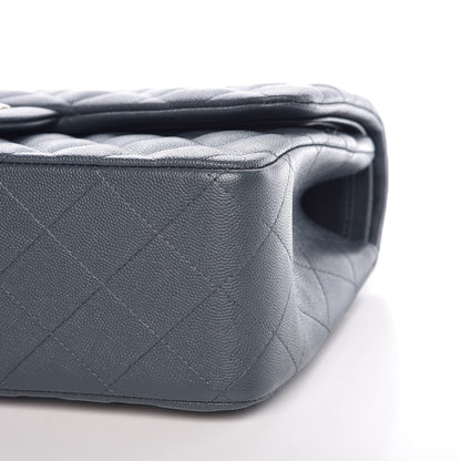 Chanel Caviar Quilted Jumbo Double Flap Dark Grey 9 of 9