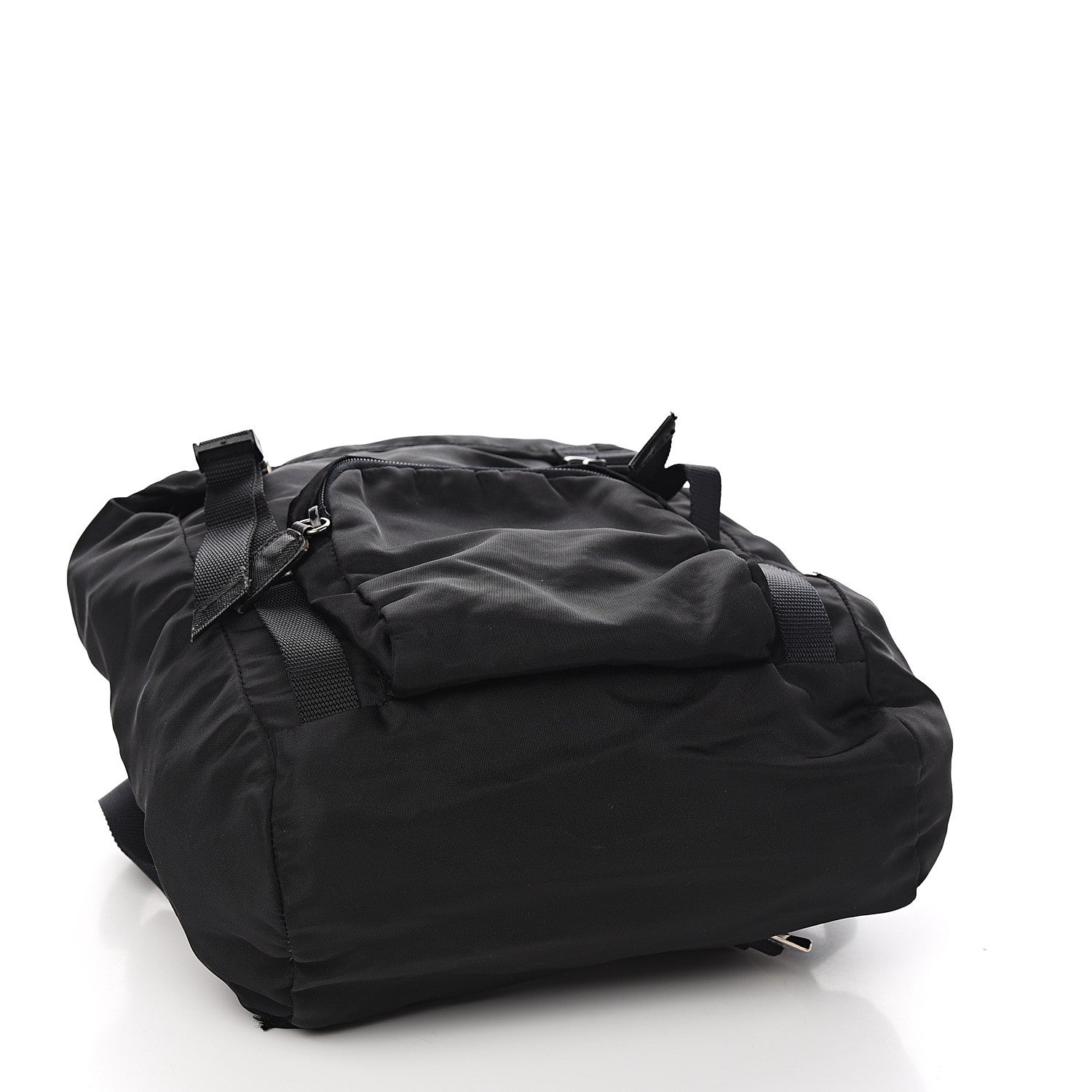 Prada Tessuto Nylon Vela Small Double Buckle Backpack Black 3 of 10