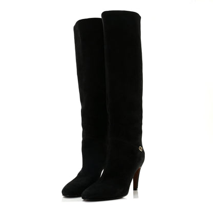Valentino Garavani Suede VLogo Boots 40 Black 2 of 15