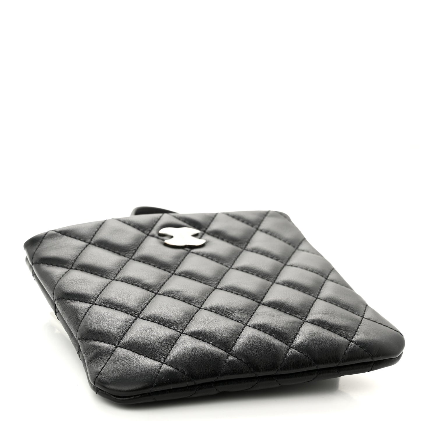 Lambskin Quilted Crossbody Bag Black