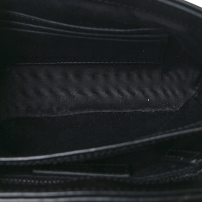 Saint Laurent Calfskin Y Quilted Monogram Monochrome Toy Loulou Crossbody Bag Black 5 of 9