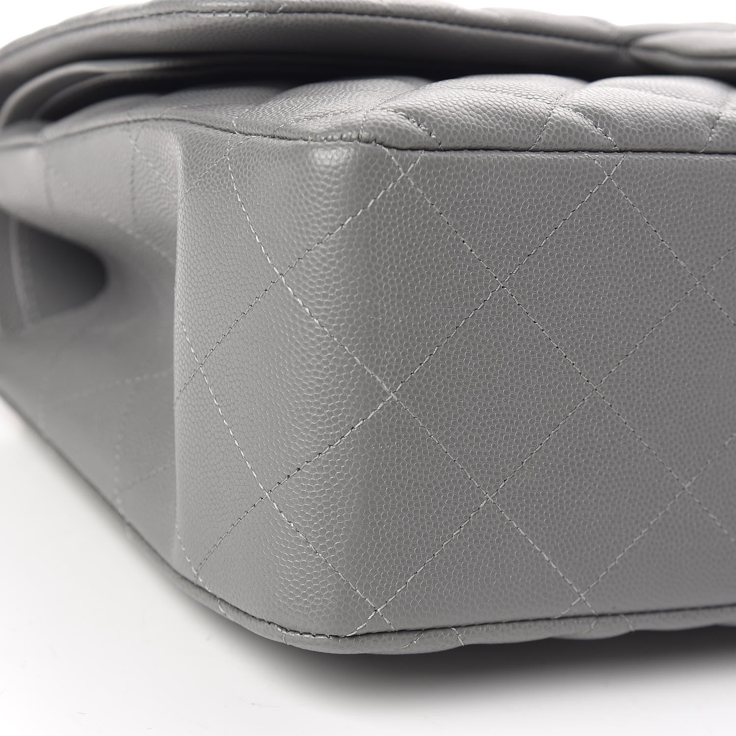 Chanel Caviar Quilted Jumbo Double Flap Grey 5 of 12