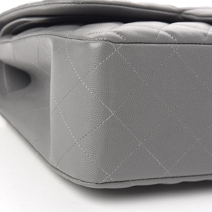 Chanel Caviar Quilted Jumbo Double Flap Grey 5 of 12