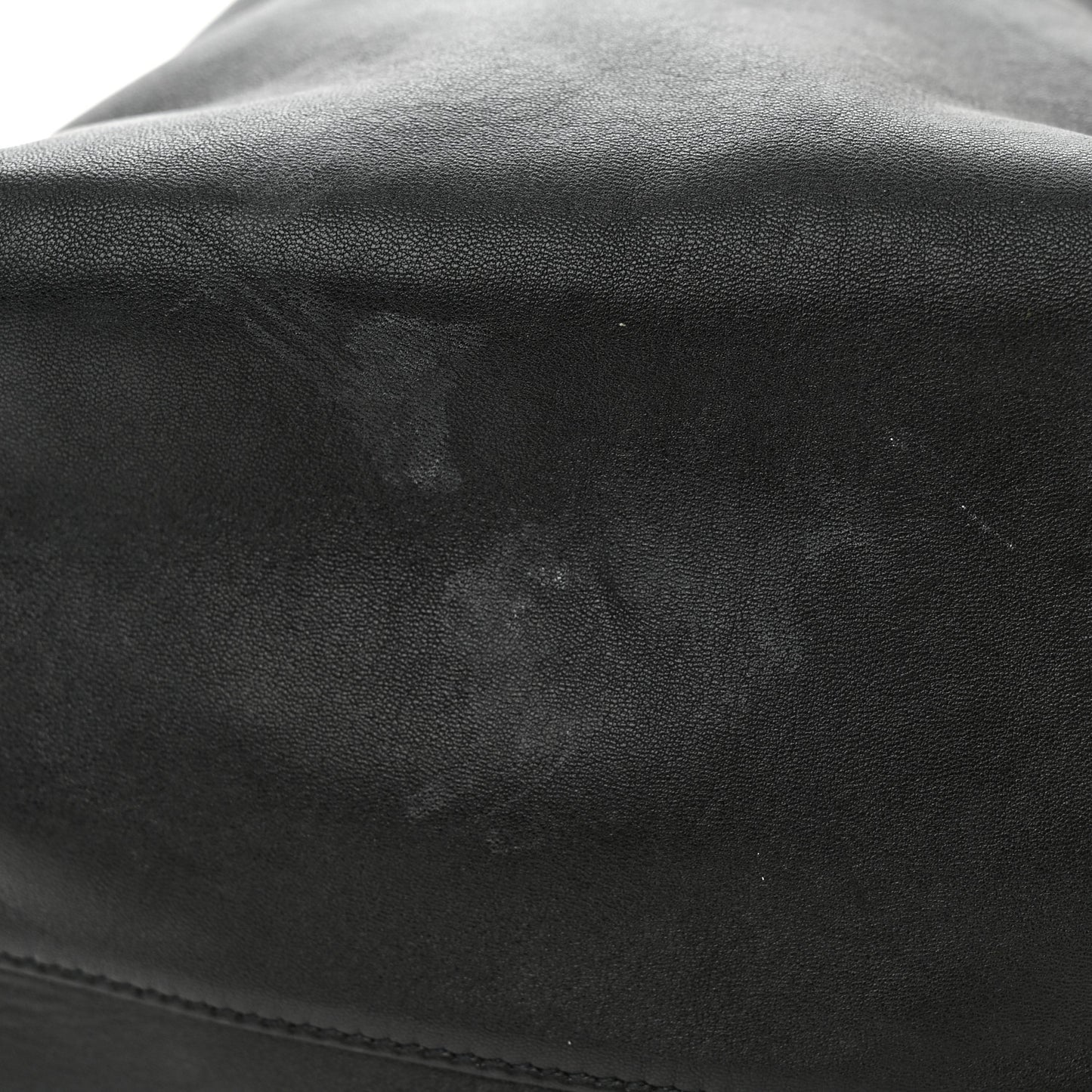 Lambskin Teddy Drawstring Bag Black