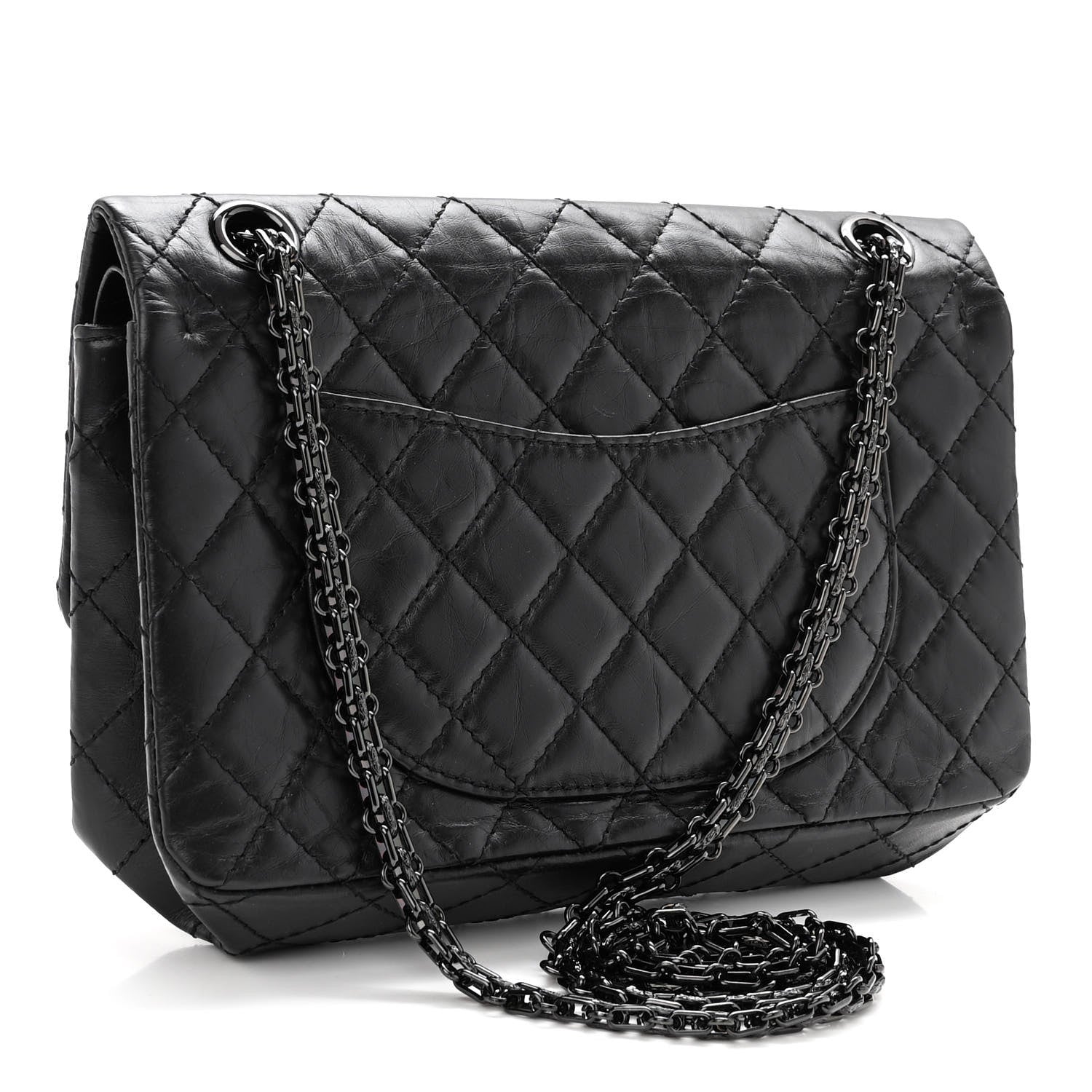 Chanel Aged Calfskin Quilted 2.55 Reissue 225 Flap So Black 3 of 10