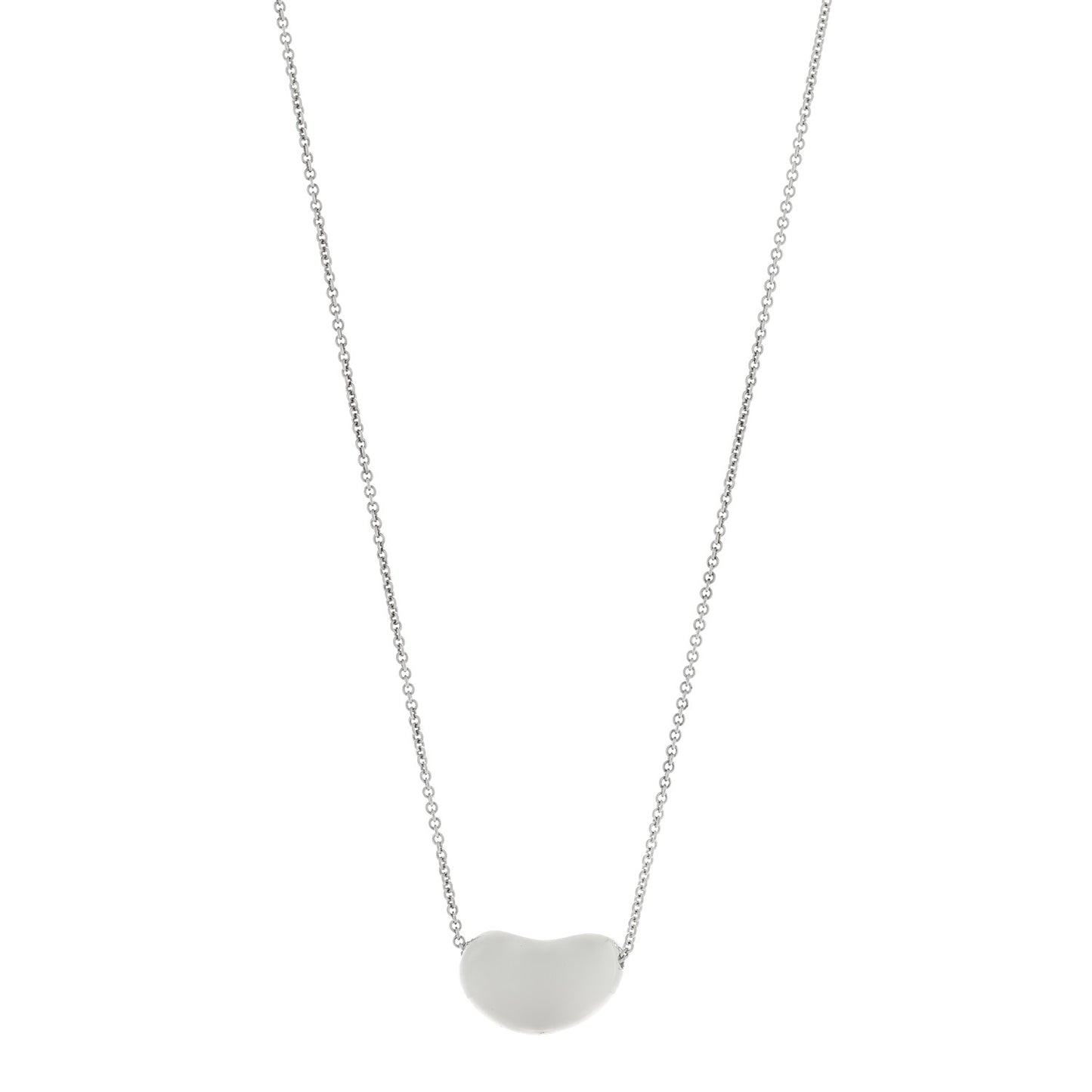 Sterling Silver 20mm Elsa Peretti Bean Pendant Necklace