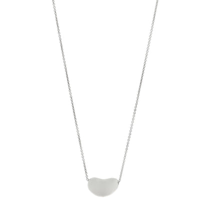 Tiffany Sterling Silver 20mm Elsa Peretti Bean Pendant Necklace 1 of 5