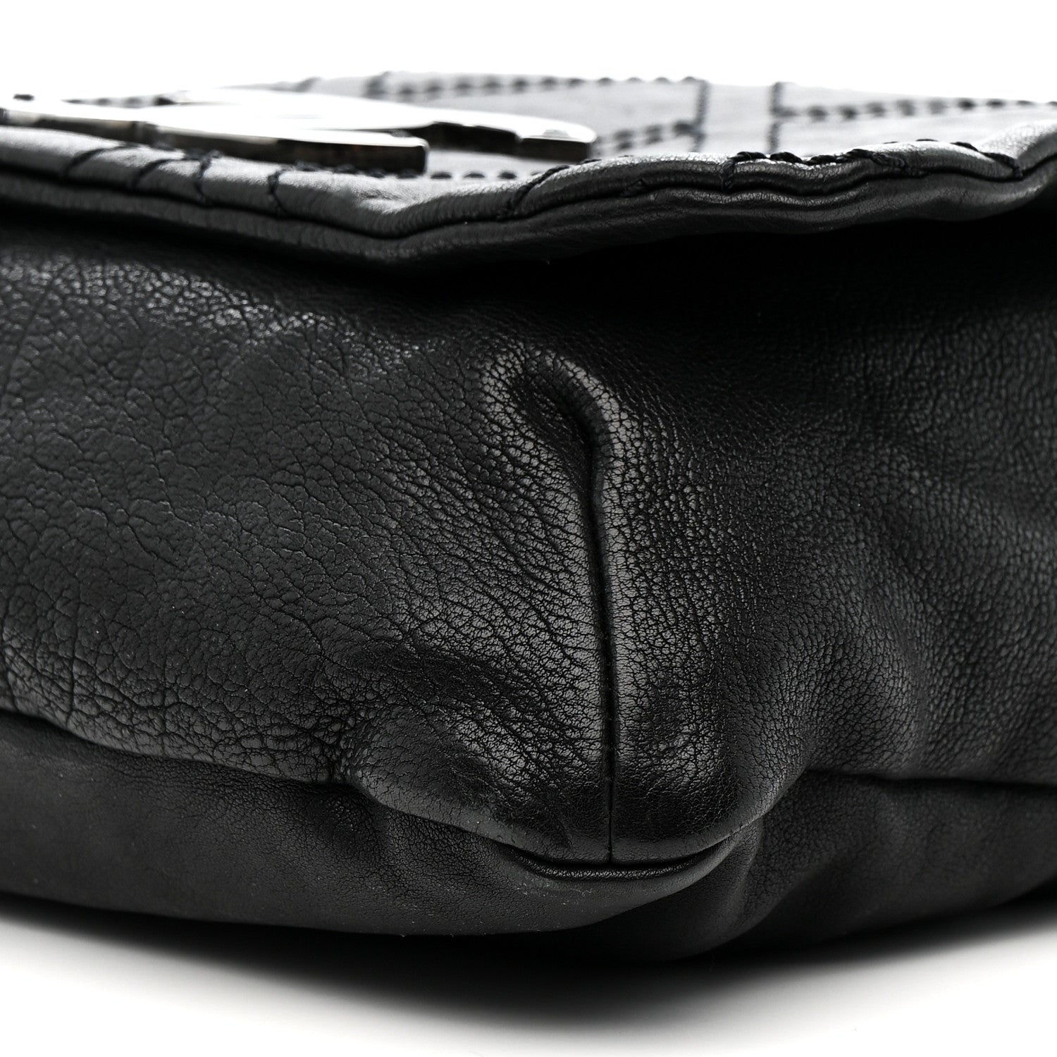 Chanel Calfskin Diamond Stitch Large Messenger Black 10 of 14
