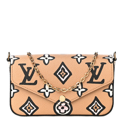 Louis Vuitton Monogram Wild At Heart Felicie Strap & Go Arizona Creme 1 of 12