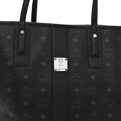 MCM Visetos Medium Liz Reversible Shopper Tote Black 10 of 16