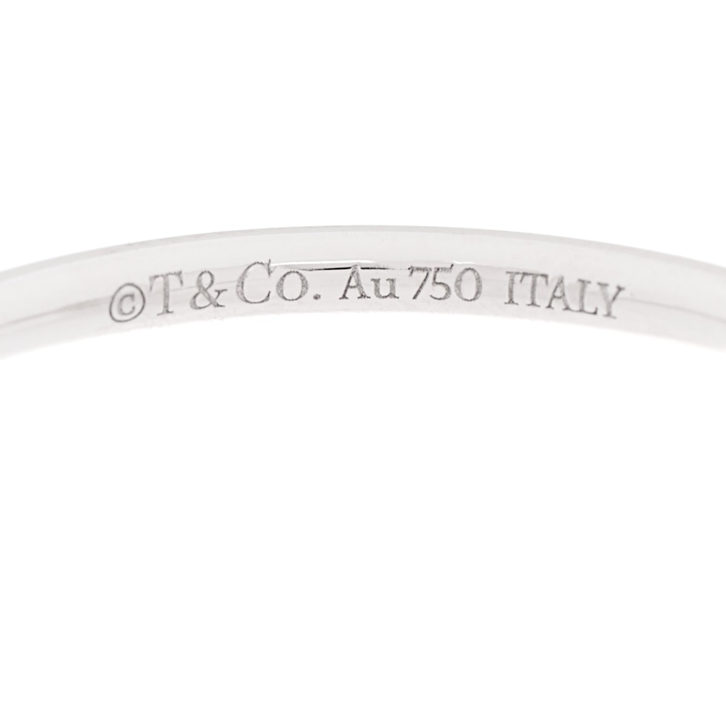18K White Gold Diamond T Wire Ring 60 9.25