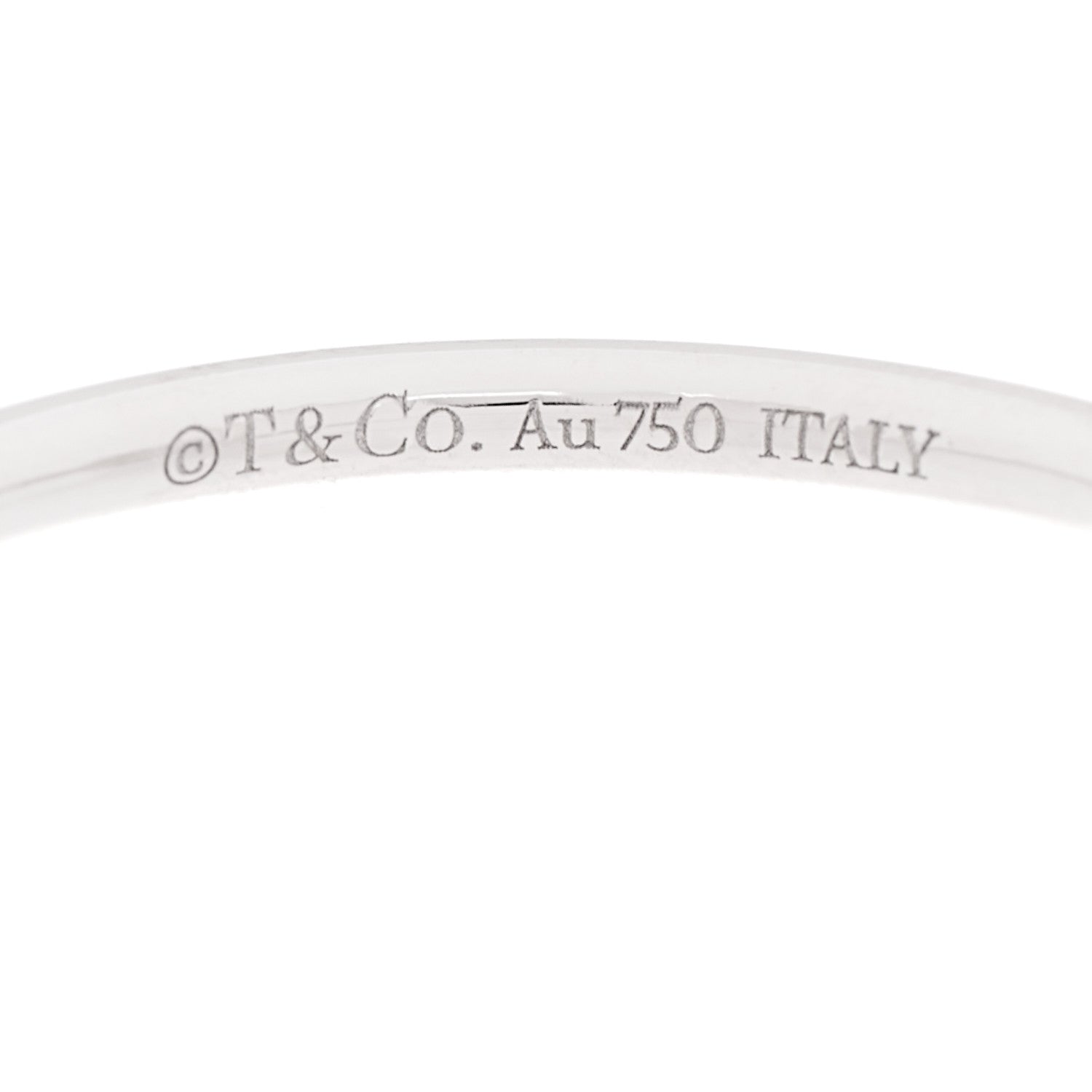 Tiffany 18K White Gold Diamond T Wire Ring 60 9.25 4 of 4