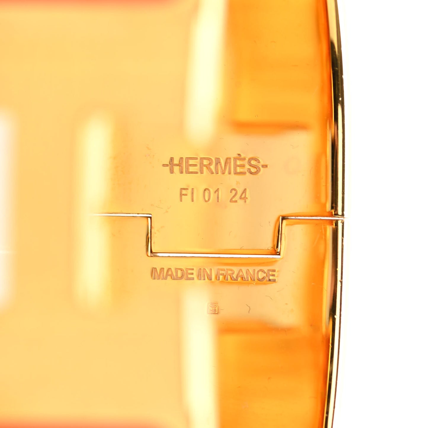 Enamel Wide Clic Clac H Bracelet PM Orange