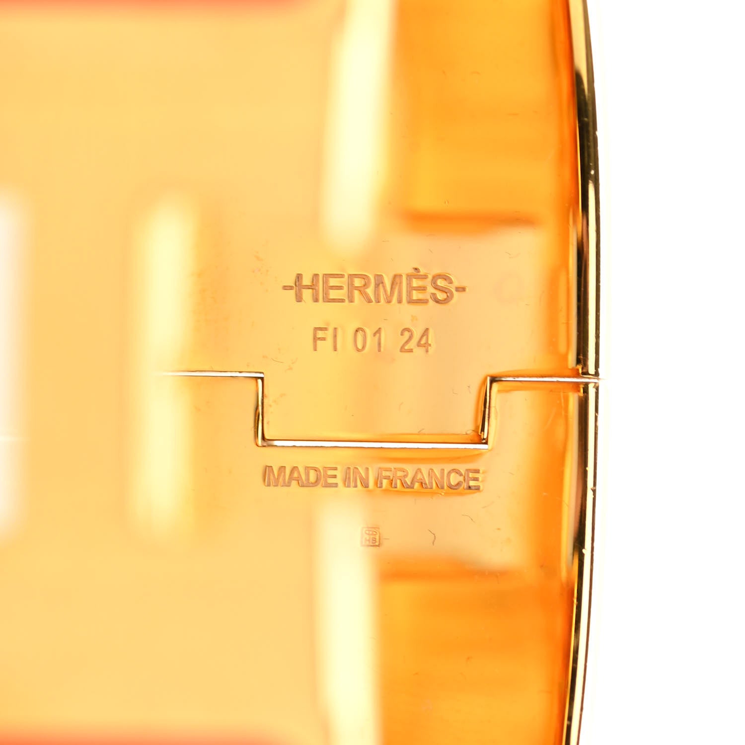Hermes Enamel Wide Clic Clac H Bracelet PM Orange 4 of 6
