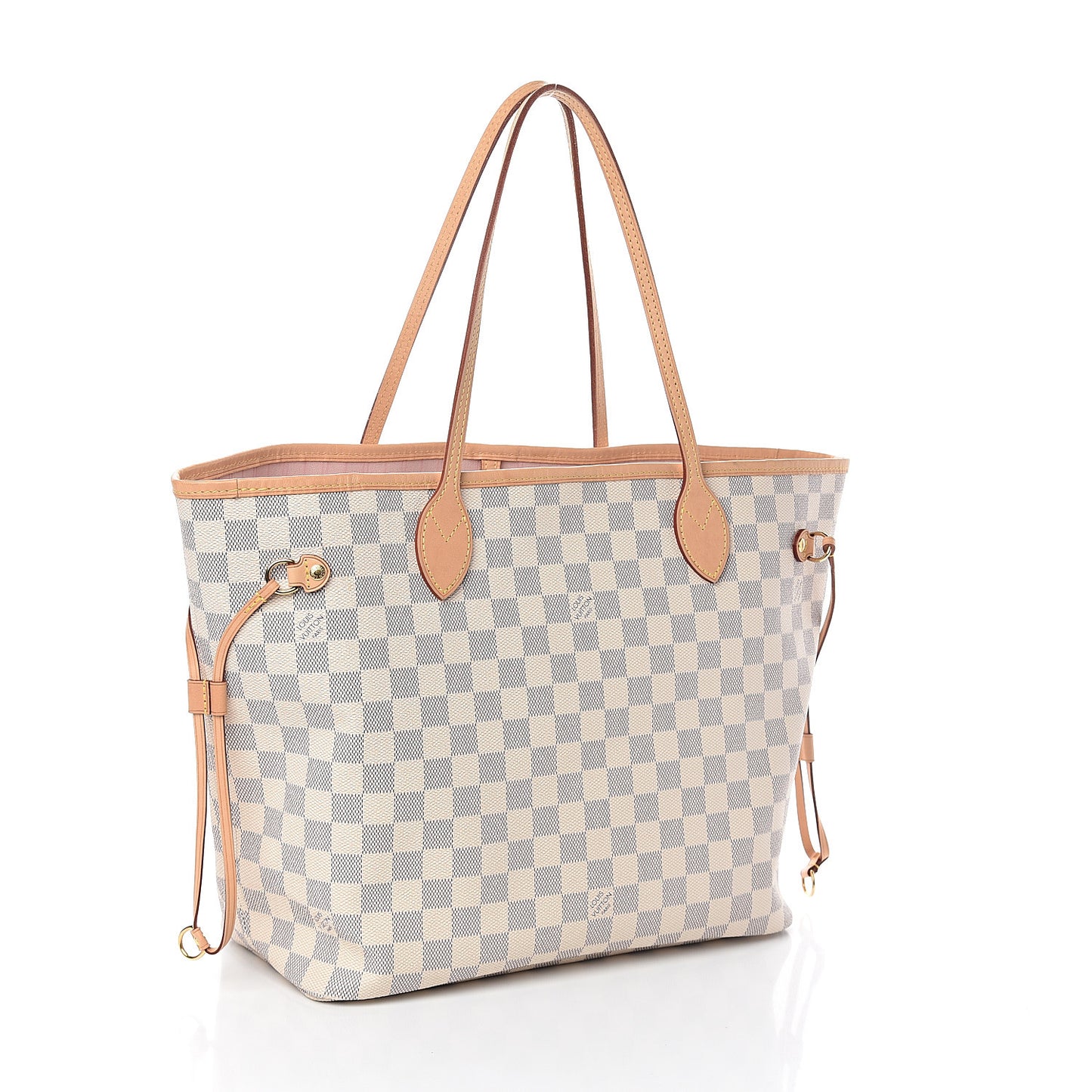 Damier Azur Neo Neverfull MM Rose Ballerine