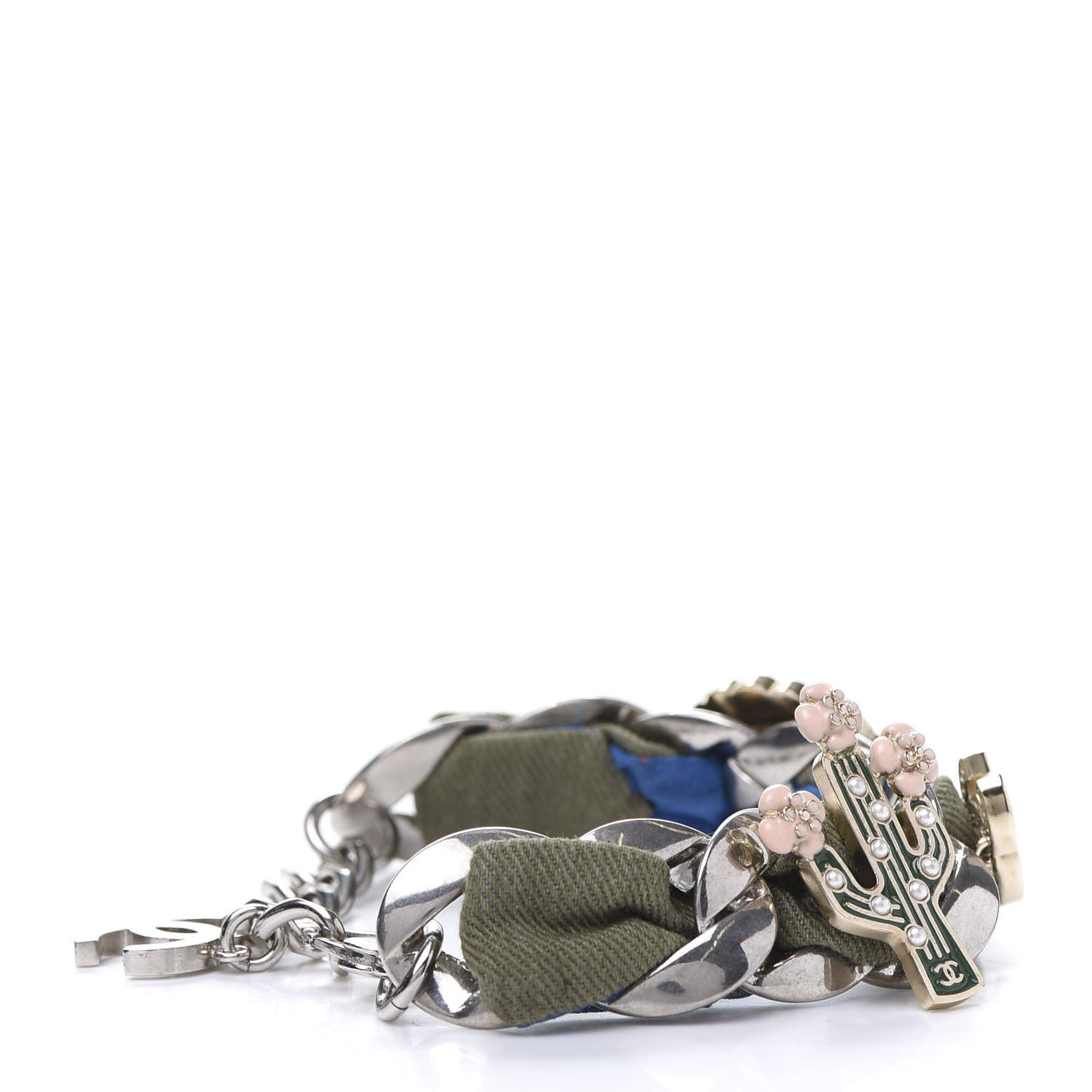 Fabric Cuba CC Chain Bracelet