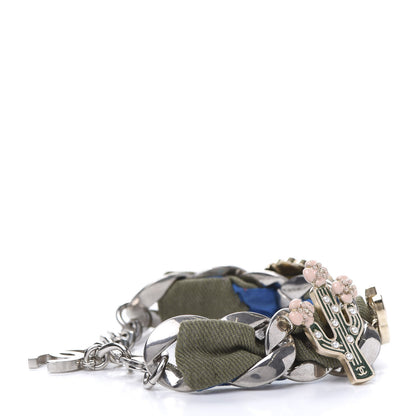 Chanel Fabric Cuba CC Chain Bracelet 5 of 8