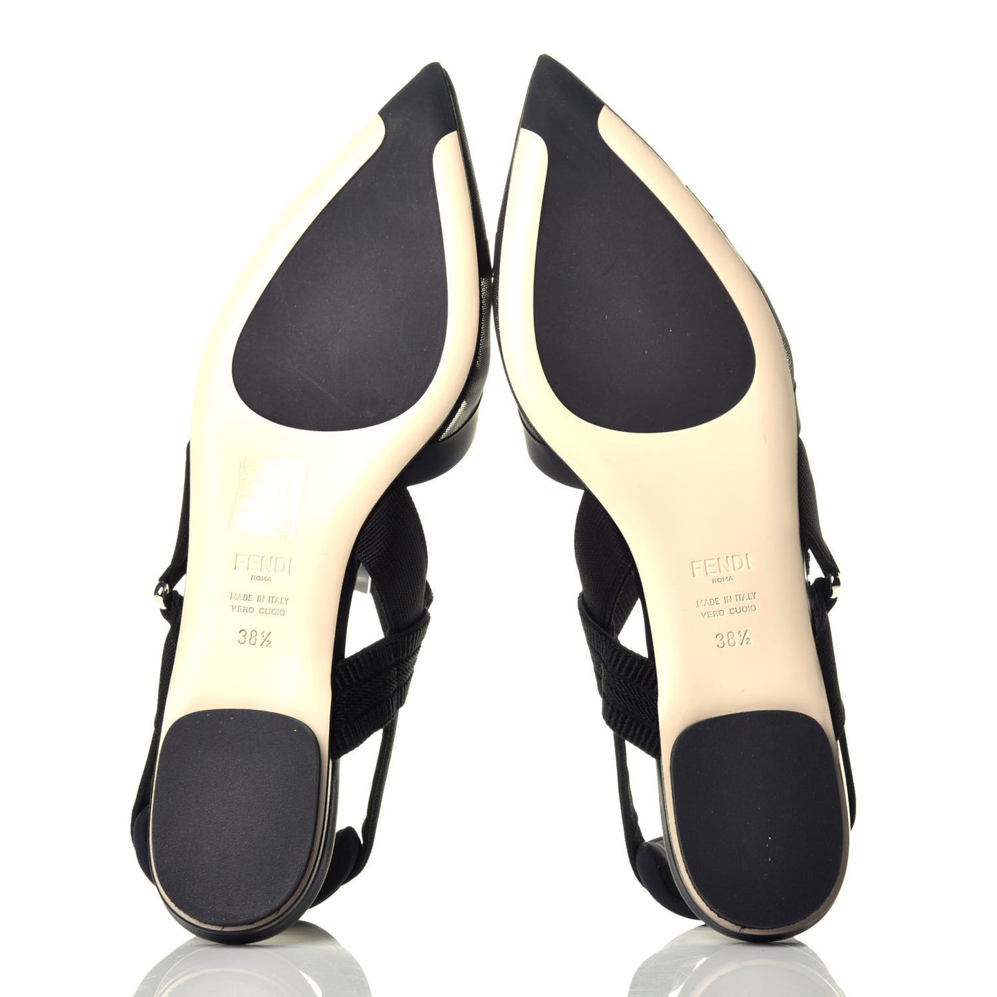 Technical Mesh FF Colibri Slingback Ballerina Flats 38.5 Black