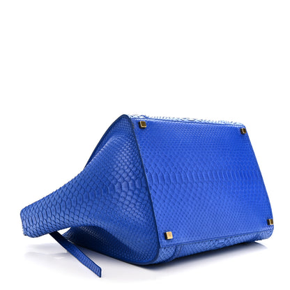 Celine Snakeskin Medium Phantom Luggage Blue 3 of 13