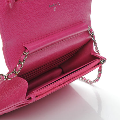 Chanel Caviar Quilted Wallet on Chain WOC Pink 5 of 9