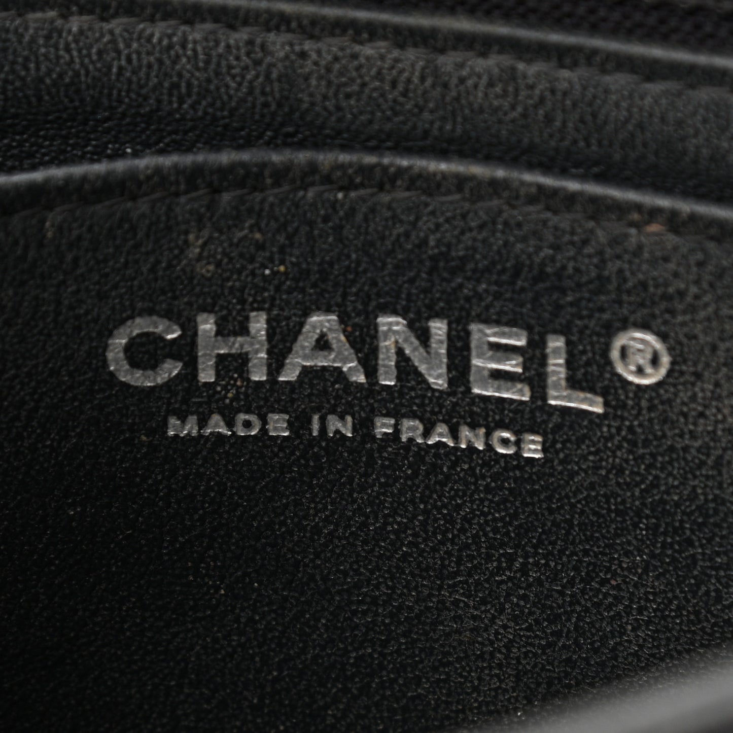 Washed Caviar Quilted Mini Rectangular Flap Charcoal