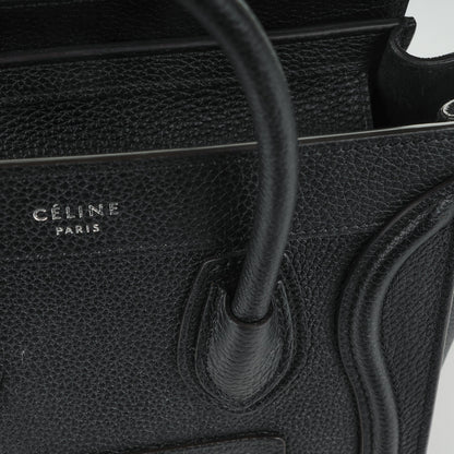 Celine Drummed Calfskin Nano Luggage Black 9 of 12