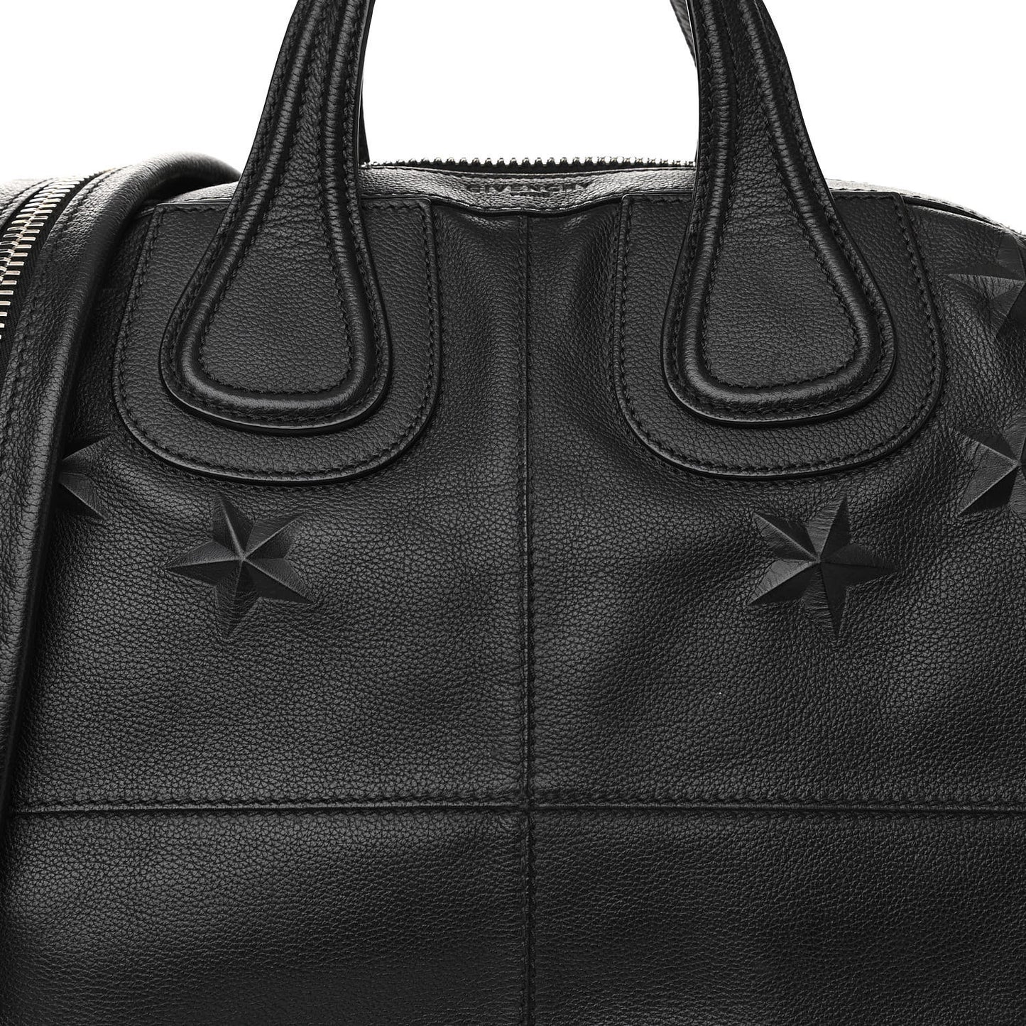 Calfskin Star Embossed Studded Nightingale