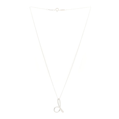 Tiffany Sterling Silver Elsa Peretti Letter D Pendant Necklace 2 of 3
