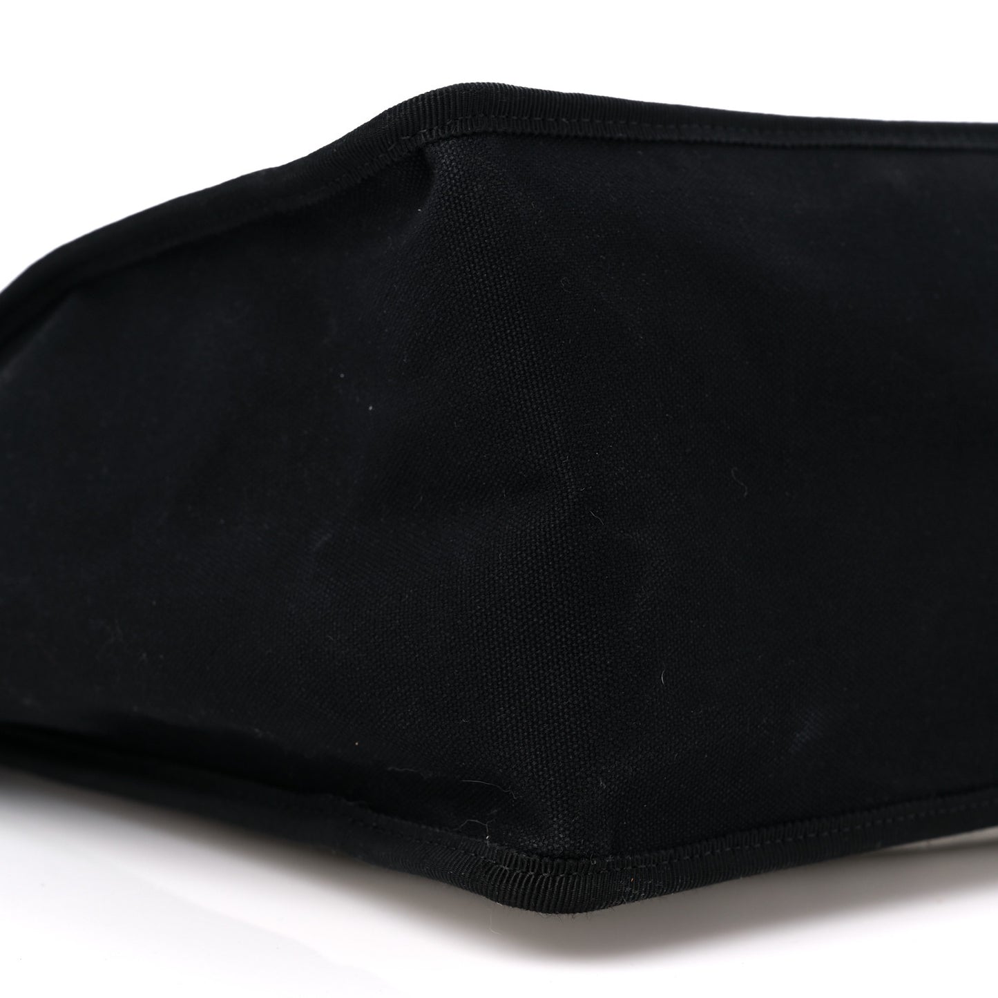 Canvas Calfskin Large Let's Demonstrate Tote White Black