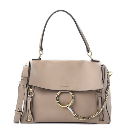 Chloe Calfskin Medium Faye Day Shoulder Bag Motty Grey 1 of 10