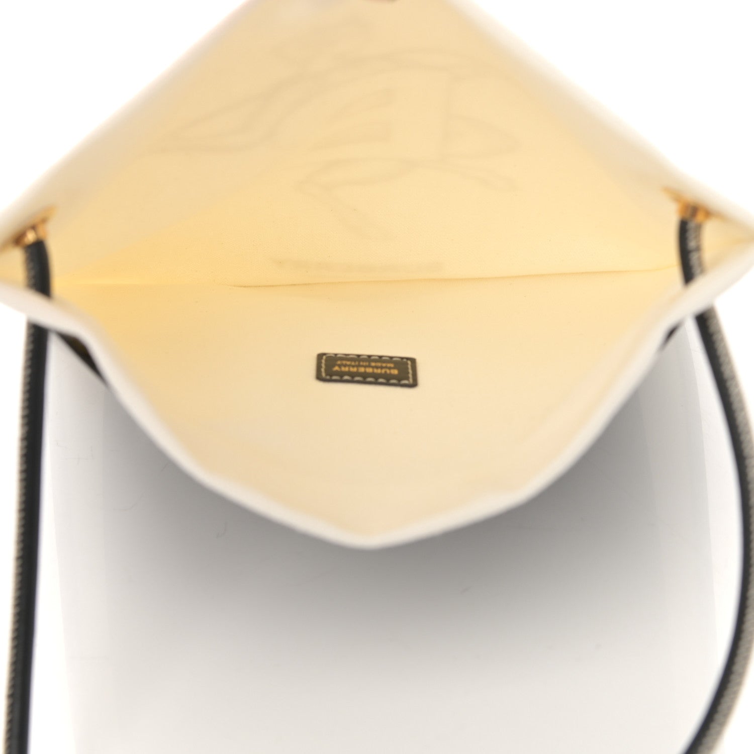 Burberry Canvas Mythical Alphabet "B" Faun Print Flat Bag White 5 of 9