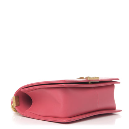 Chanel Calfskin Quilted Medium Boy Flap Dark Pink 4 of 10