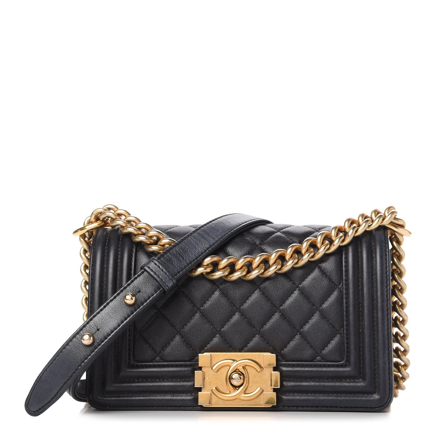 Chanel Calfskin Quilted Small Boy Flap Black 1 of 11