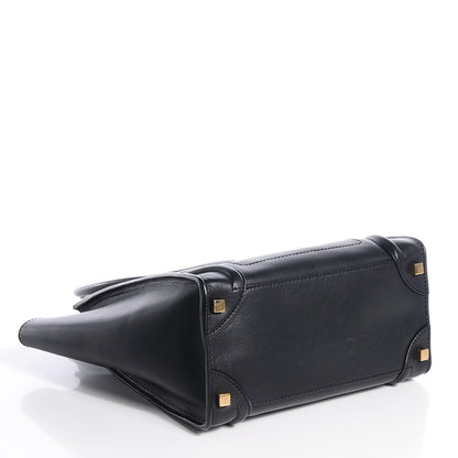 Celine Smooth Calfskin Micro Luggage Black 4 of 8