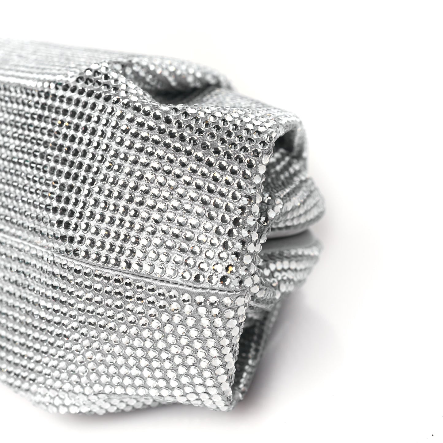 Swarovski Crystal Satin Gemma Clutch Silver