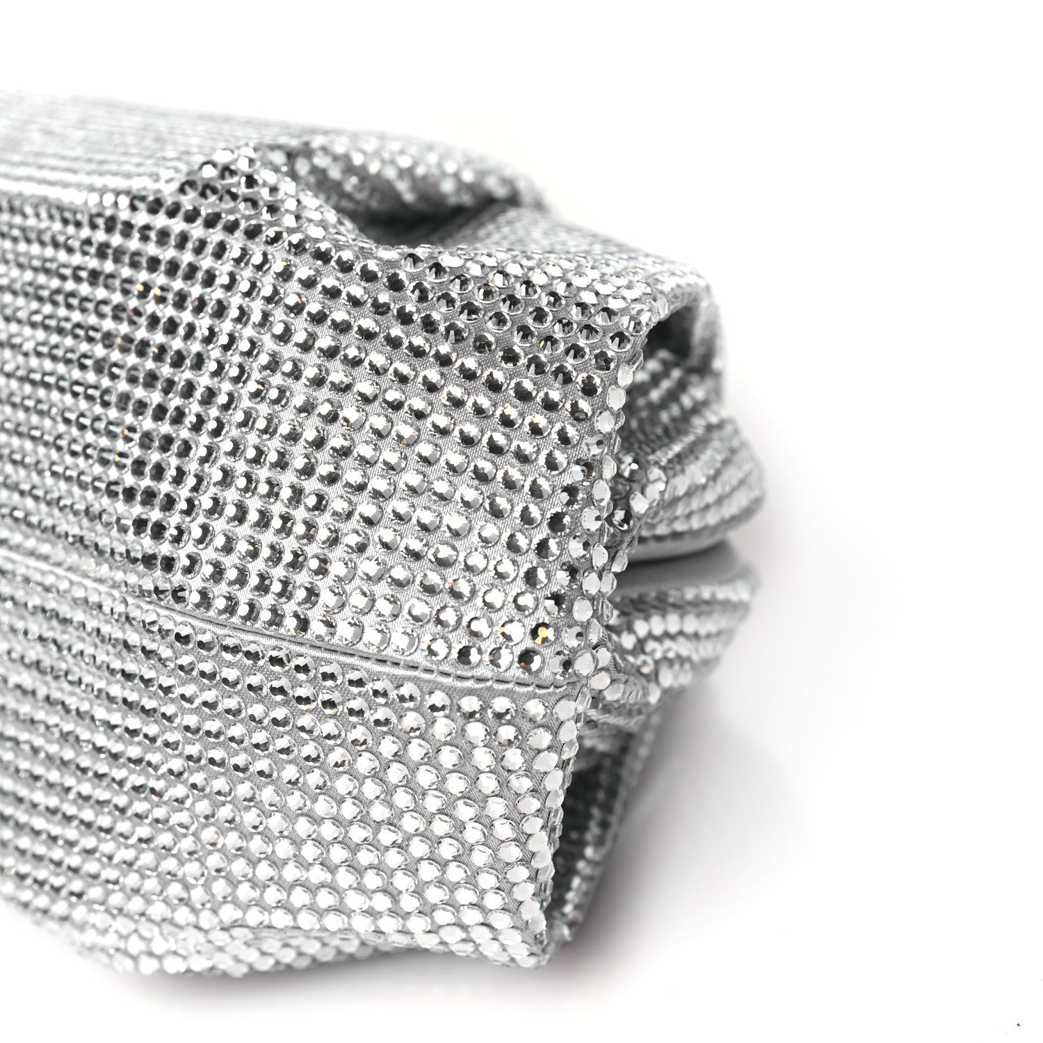 Judith Leiber Swarovski Crystal Satin Gemma Clutch Silver 8 of 8