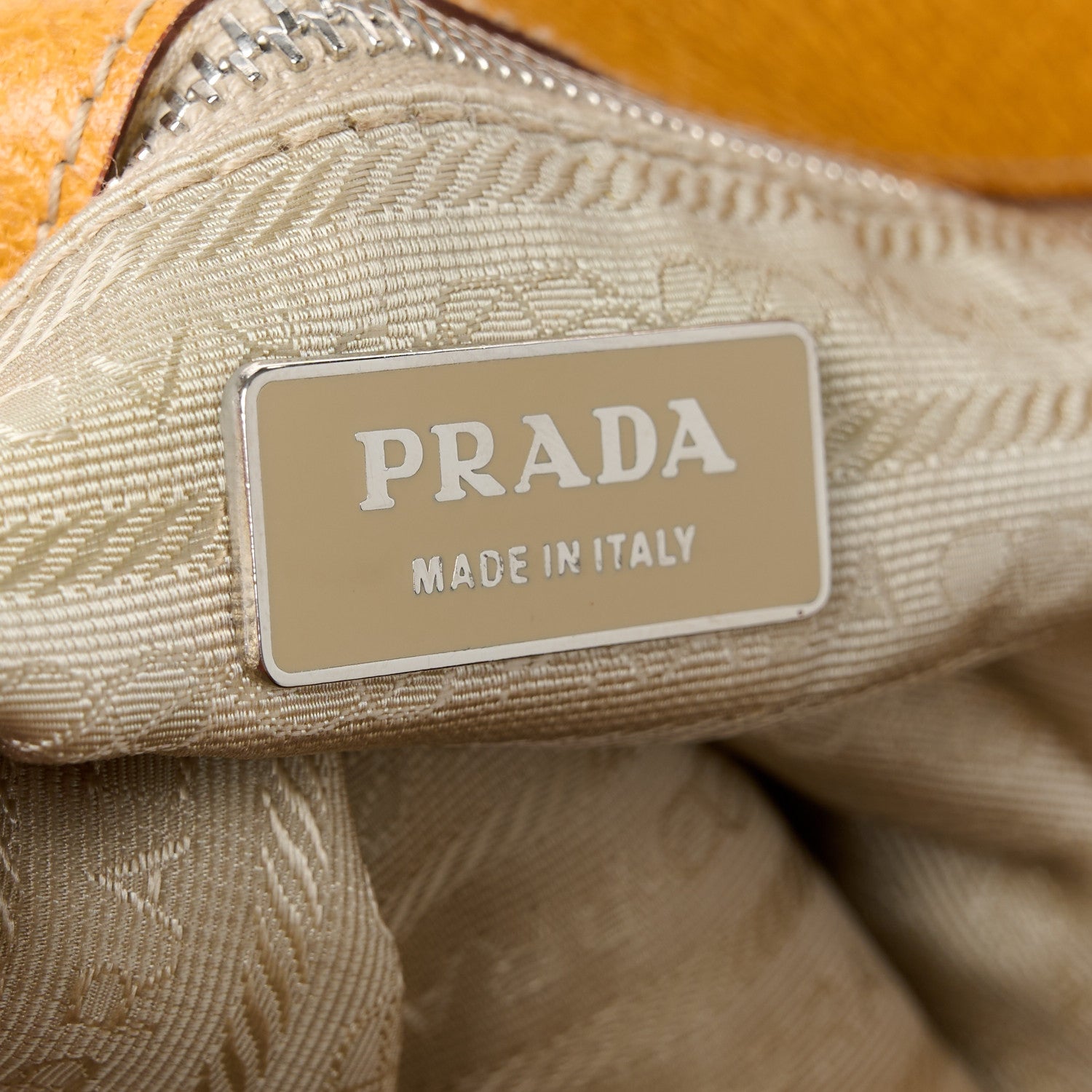 Prada Canapa Cinghiale Top Handle Bag Corda Yellow 6 of 10