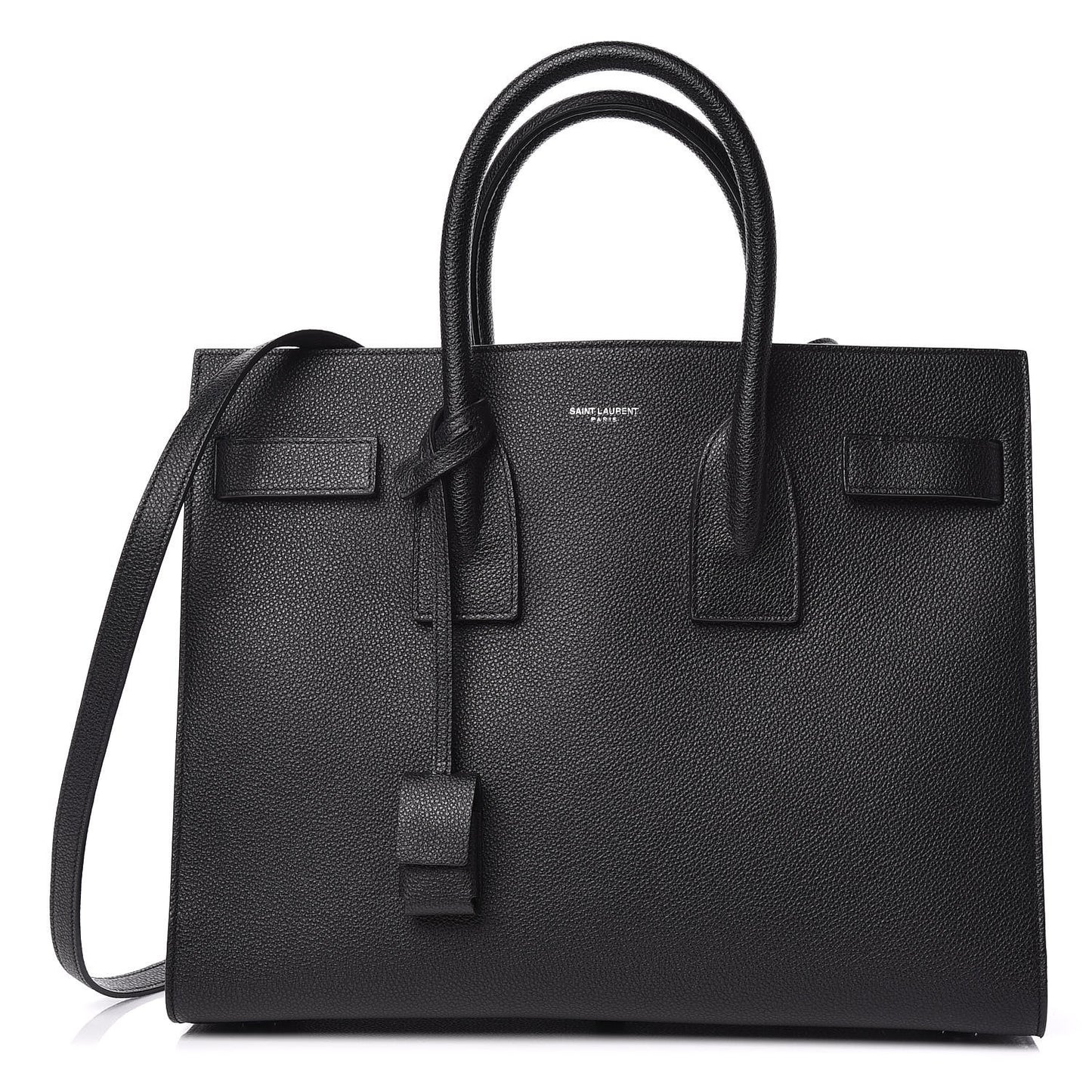 Grained Calfskin Small Sac De Jour Black