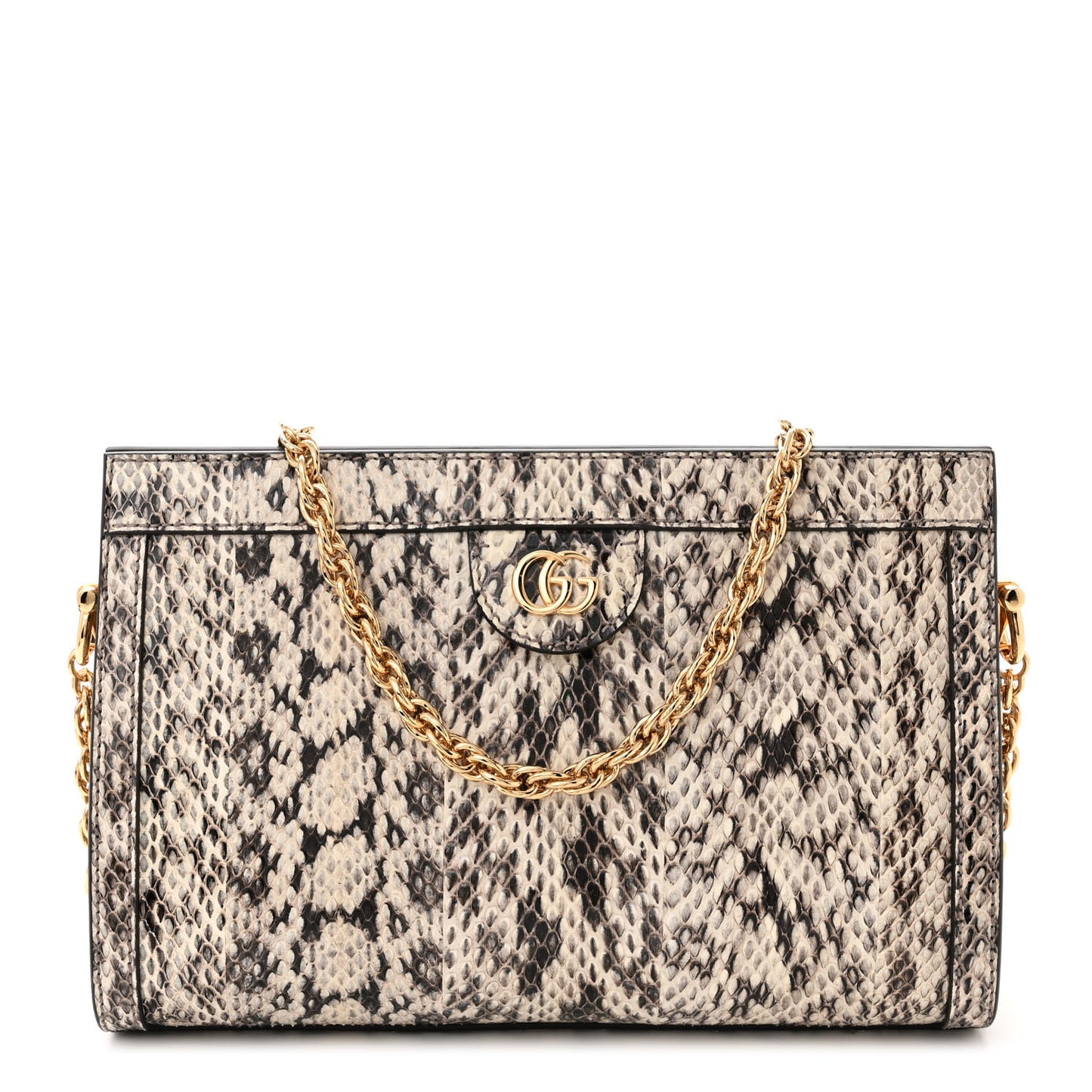 Snakeskin GG Small Ophidia Chain Shoulder Bag Roccia