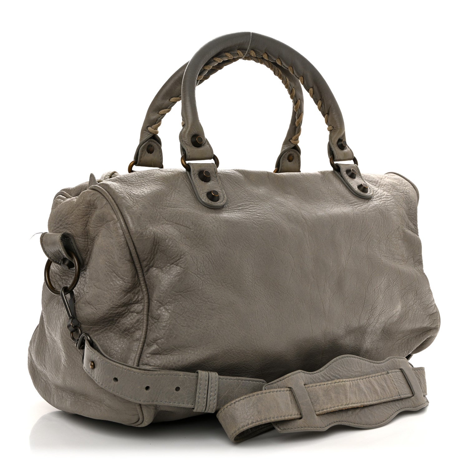 Balenciaga Agneau Classic Hardware Boston Gris Pyrite 5 of 17