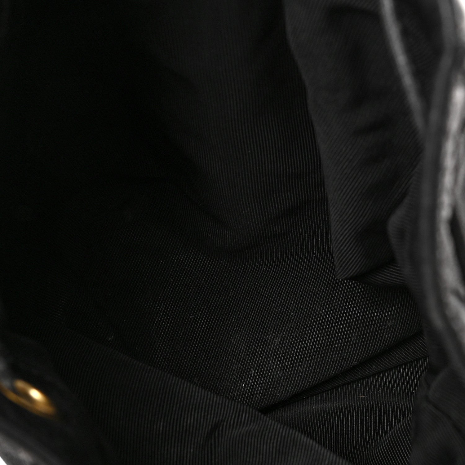 Chanel Lambskin CC Stitched Drawstring Bucket Bag Black 6 of 9