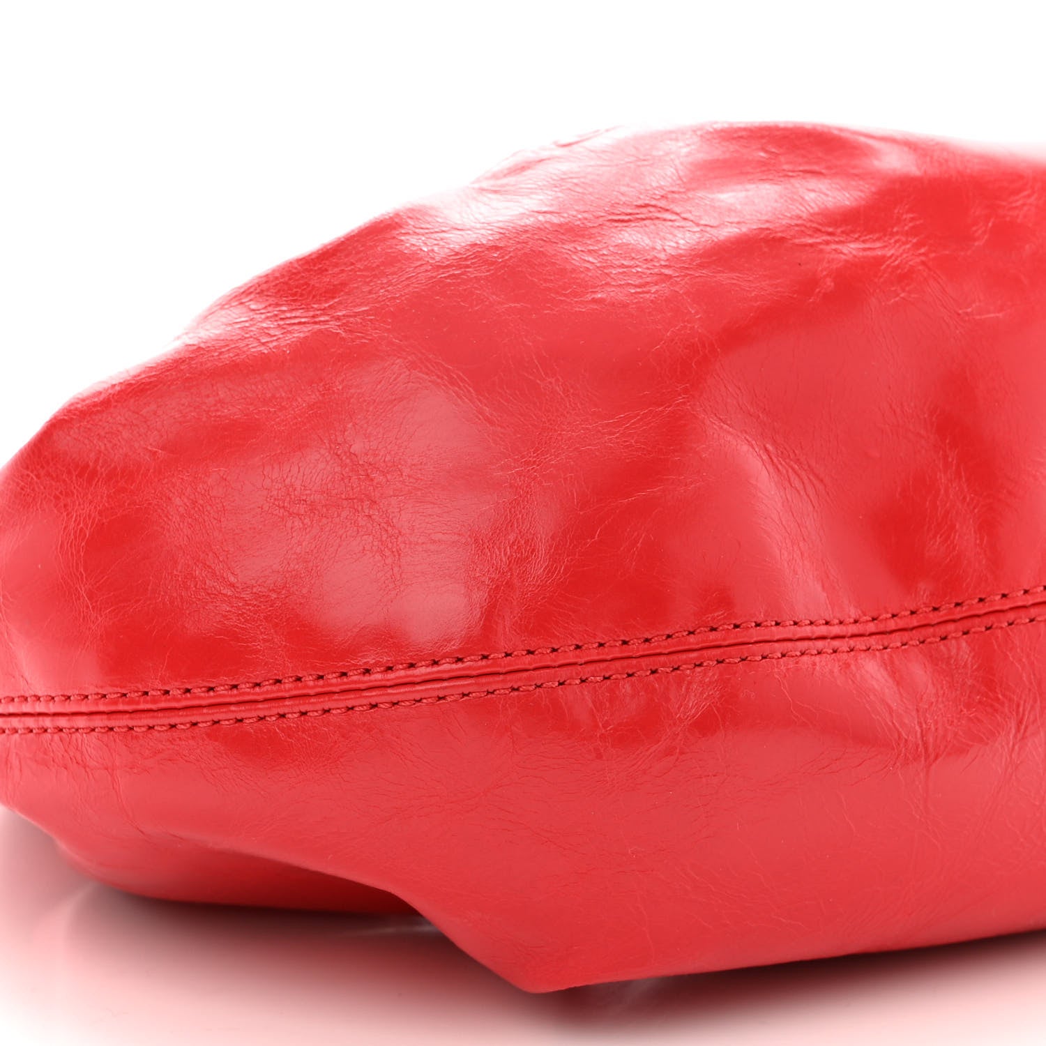 Alexander Wang Crackle Patent Calfskin Small Handle Crescent Bag Flame Red 9 of 10