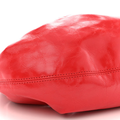 Alexander Wang Crackle Patent Calfskin Small Handle Crescent Bag Flame Red 9 of 10