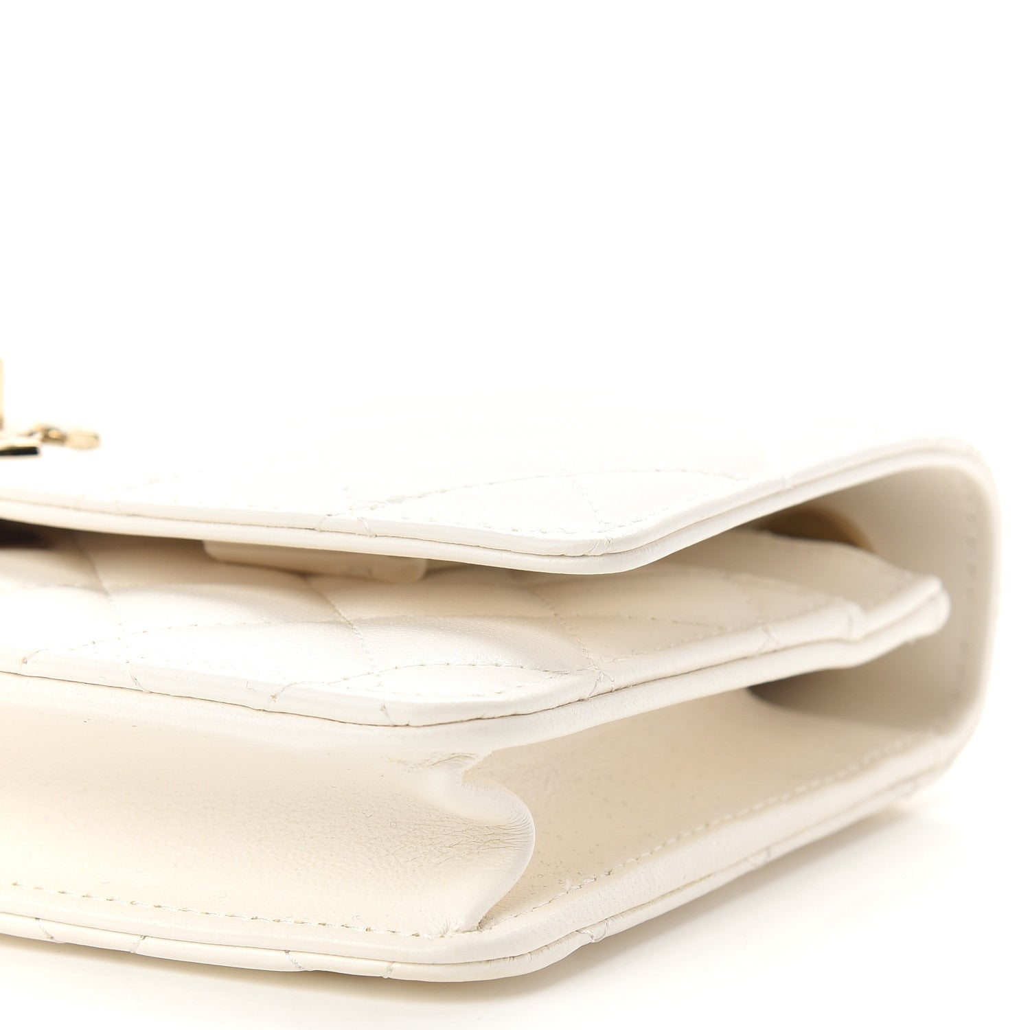 Chanel Lambskin Quilted Trendy CC Wallet On Chain WOC White 10 of 10