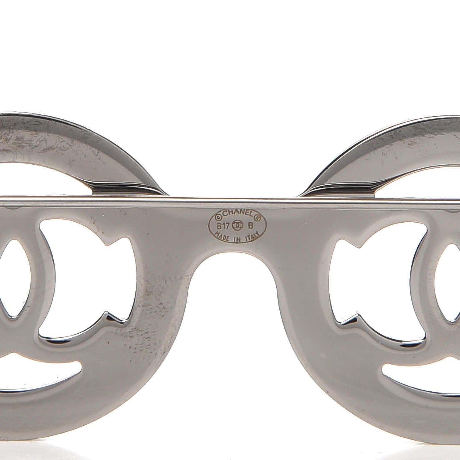 Chanel Crystal CC Sunglasses Brooch Silver 3 of 5