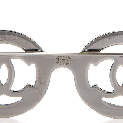 Chanel Crystal CC Sunglasses Brooch Silver 3 of 5