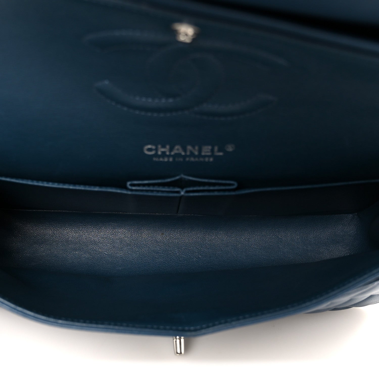 Chanel Lambskin Quilted Medium Double Flap Navy 5 of 12