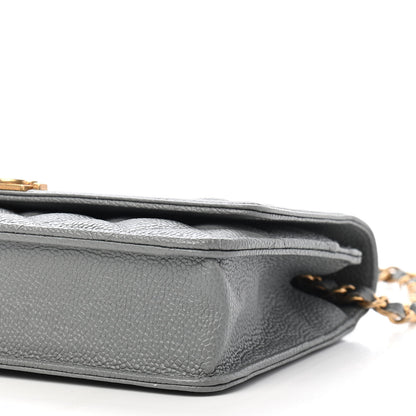 Chanel Caviar Quilted Boy Wallet On Chain WOC Grey 10 of 10