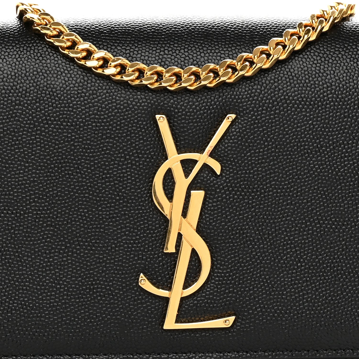 Saint Laurent Grain De Poudre Small Monogram Kate Satchel Black 8 of 15